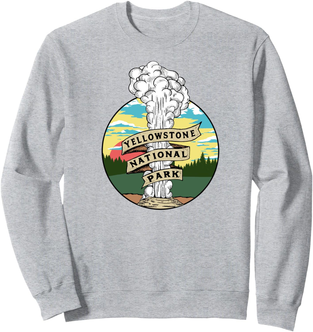 Vintage Old Faithful Yellowstone National Park Graphic Sweatshirt