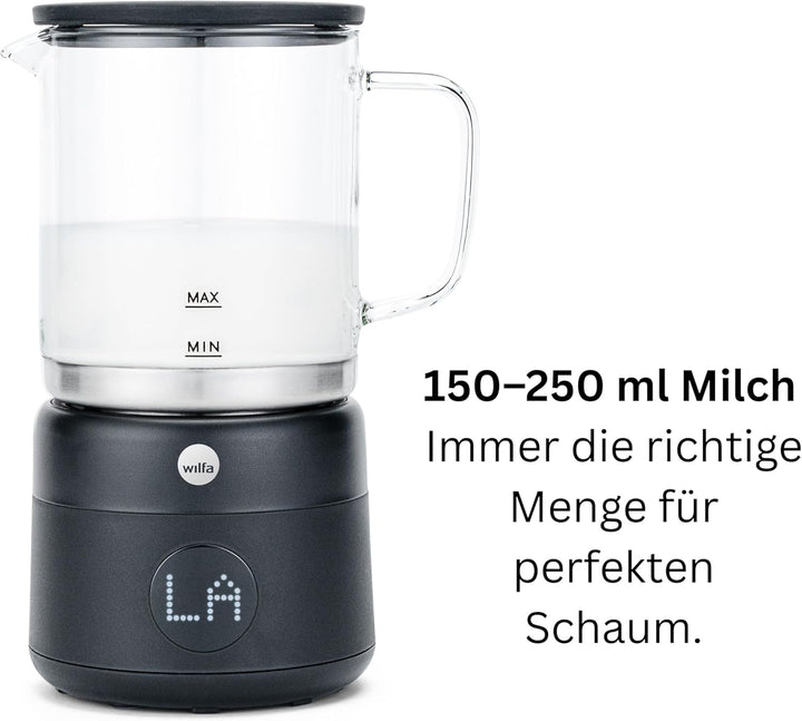Wilfa SILKY Milchaufschäumer - 5 Programme: heisser & kalter Milchschaum - für Latte-Art, Hot Foam &