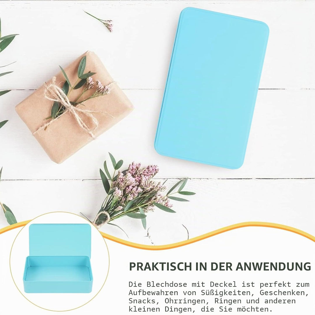 Alipis 3Er Set Kleine Blechschachteln Mit Deckel Rechteckige Zinnboxen Für Küche Und Haushalt Zur Au