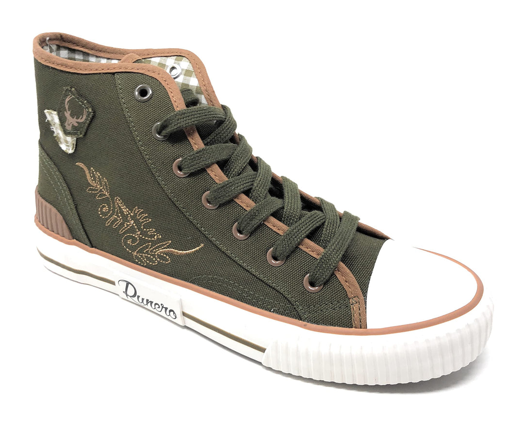 RUNERO Trachtensneaker High Top Trachten Sneaker Freizeitschuhe Trachtenschuhe Damen Herren Unisex 3