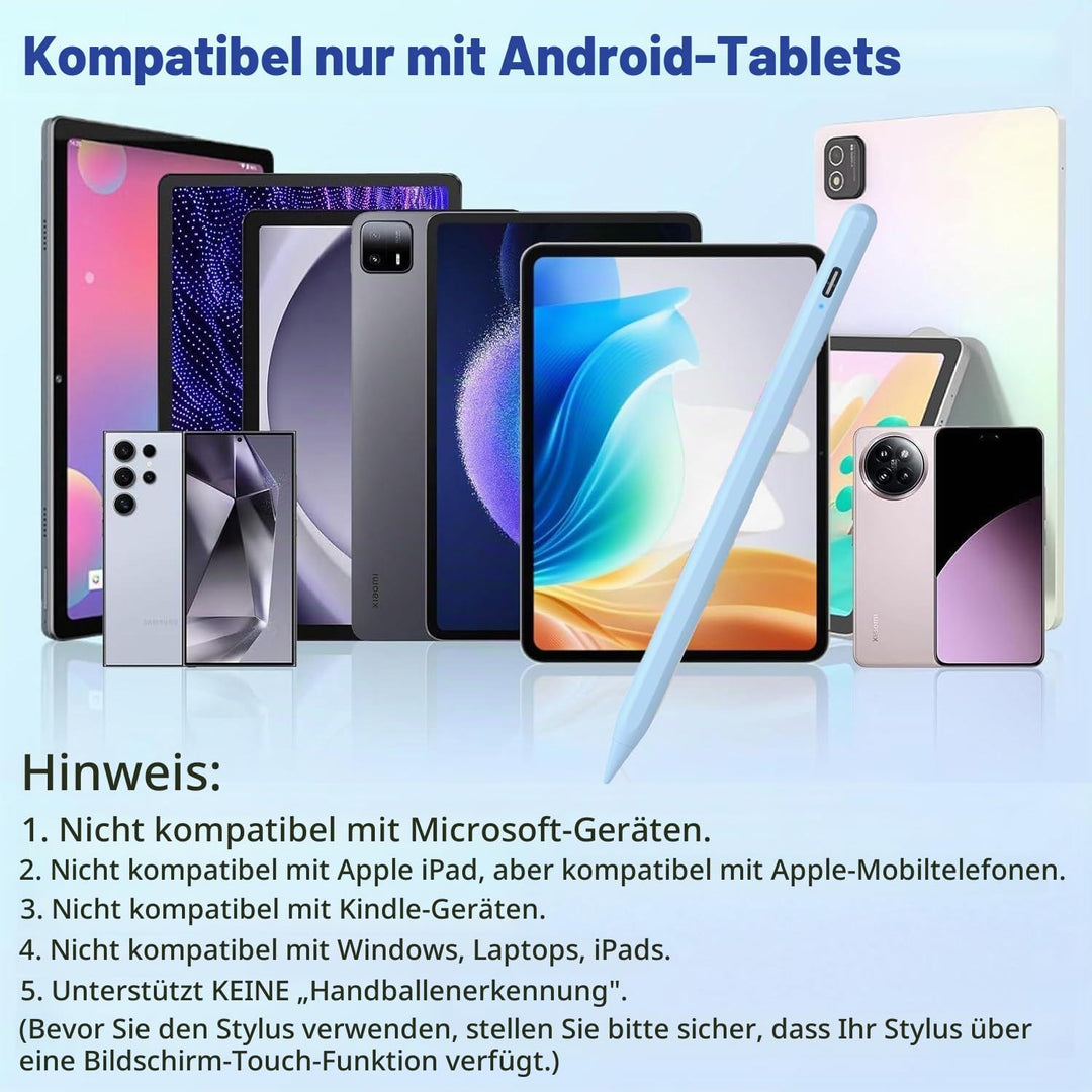 KARFUN Tablet Stift für Android,Stylus Pen Kompatibel mit iPhone/Samsung/Huawei/Lenovo/XiaoMi Tablet