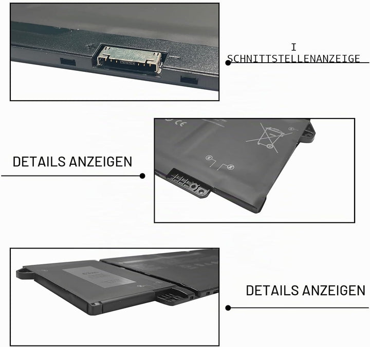 7FMXV 0TN2GY TN2GY 9JM71 Ersatz für Notebook-Akku für Dell Latitude 5320 7320 7420 7520 Serie (15,2