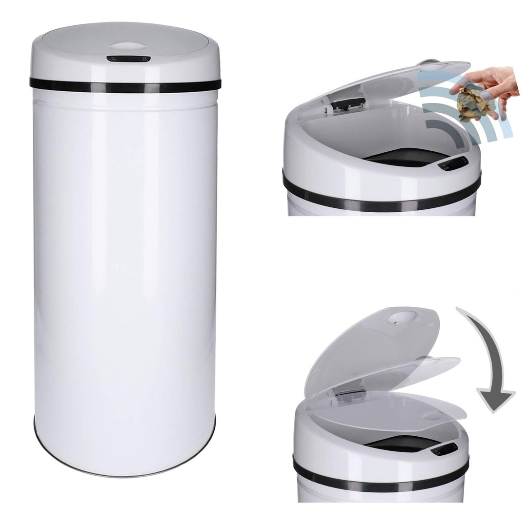 Automatischer Mülleimer mit Sensor 30-60 Liter - rostfreier Abfalleimer mit Bewegungssensor und Klem