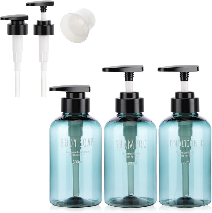 Segbeauty Duschflasche mit Trichter, 3 STK. 10,1 Unzen Nachfüllbare Kunststoff-Pressflaschen, 300 ml