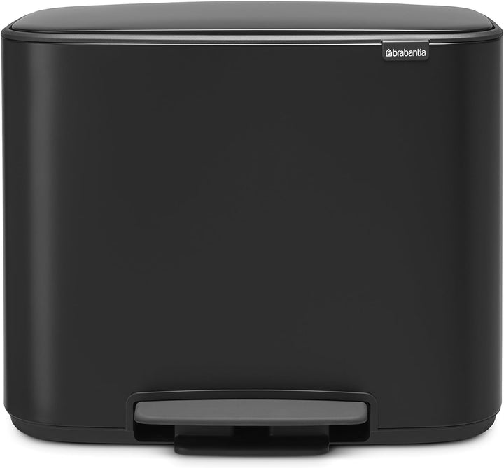 Brabantia Bo Treteimer 36 L Abfalleimer, Metall, Matt schwarz, 54 x 36.5 x 44 cm, 1 Einheiten 1 Inne