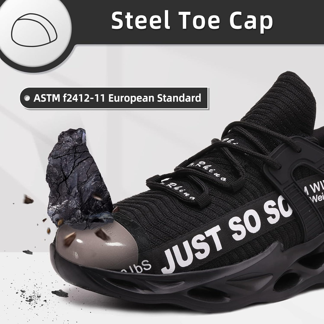 Furuian Sicherheitsschuhe Herren Damen Leicht Arbeitsschuhe Herren sportlich Atmungsaktiv Sneakers m