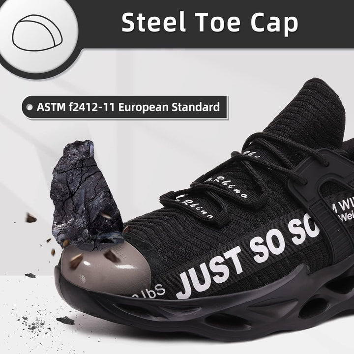 Furuian Sicherheitsschuhe Herren Damen Leicht Arbeitsschuhe Herren sportlich Atmungsaktiv Sneakers m