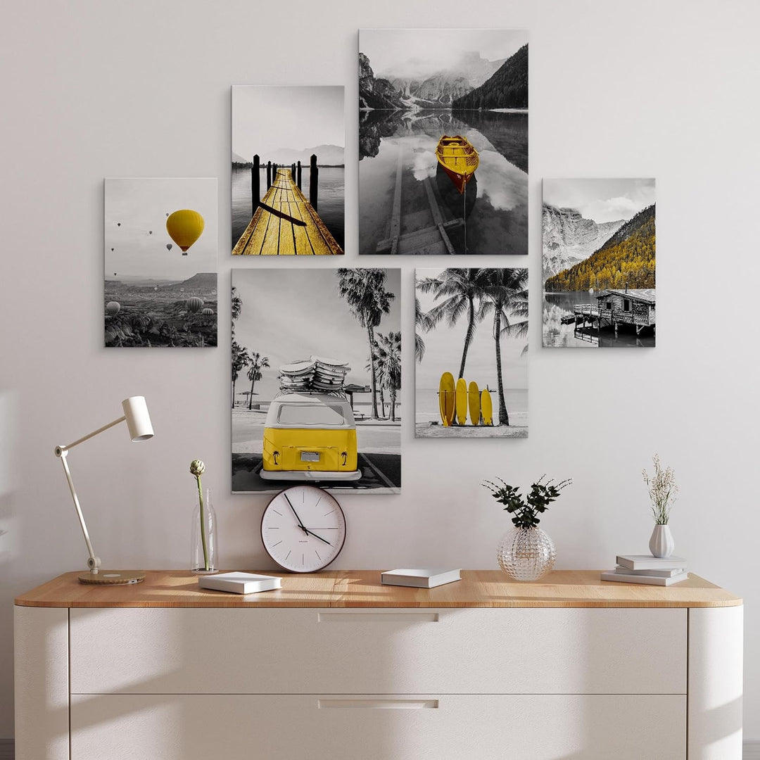 Muralo - Wandbilder Set - Leinwand Bilder Set Aufhängefertig - Bilder für Wohnzimmer Schlafzimmer -