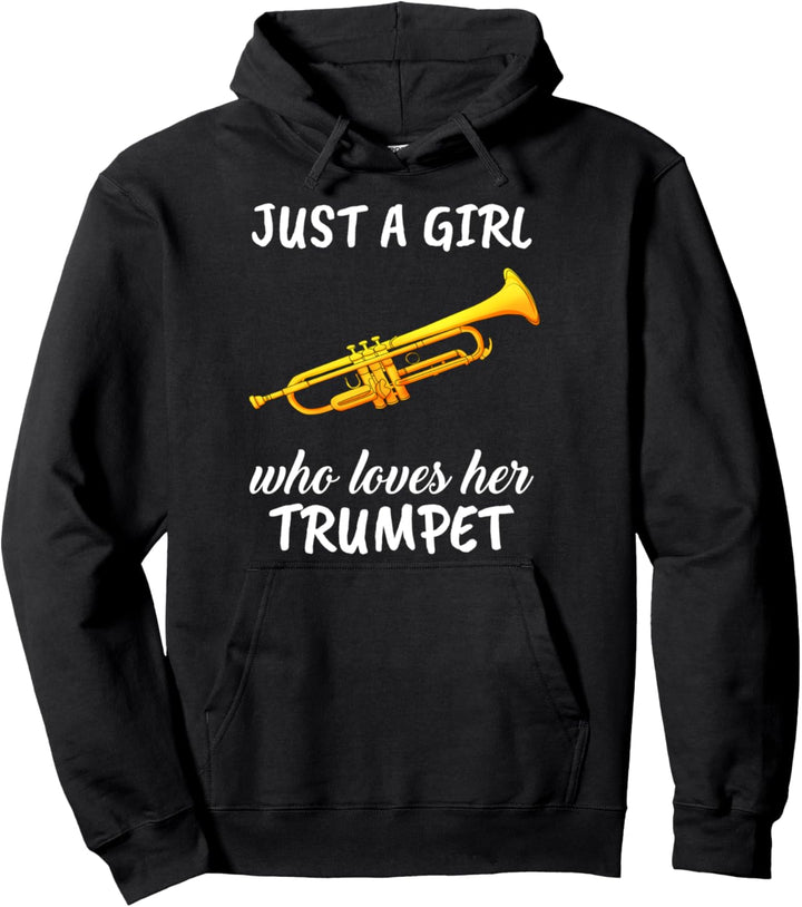 Damen Just A Girl Who Loves Her Trumpet Kleidung Trompete Pullover Hoodie