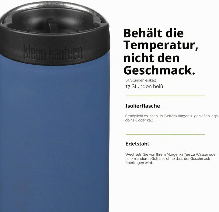 KleanKanteen Herren TKWide VI Trinkflasche, Real Teal, One Size Einheitsgrösse Real Teal, Einheitsgr