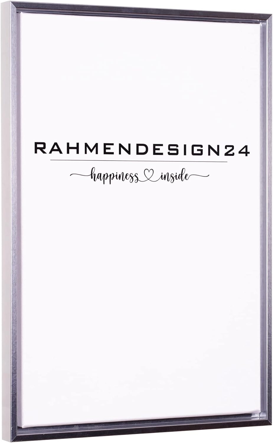 Rahmendesign24 Schattenfugenrahmen Oslo für Keilrahmenbilder und Leinwände 60x90 Silber (hochglanz)