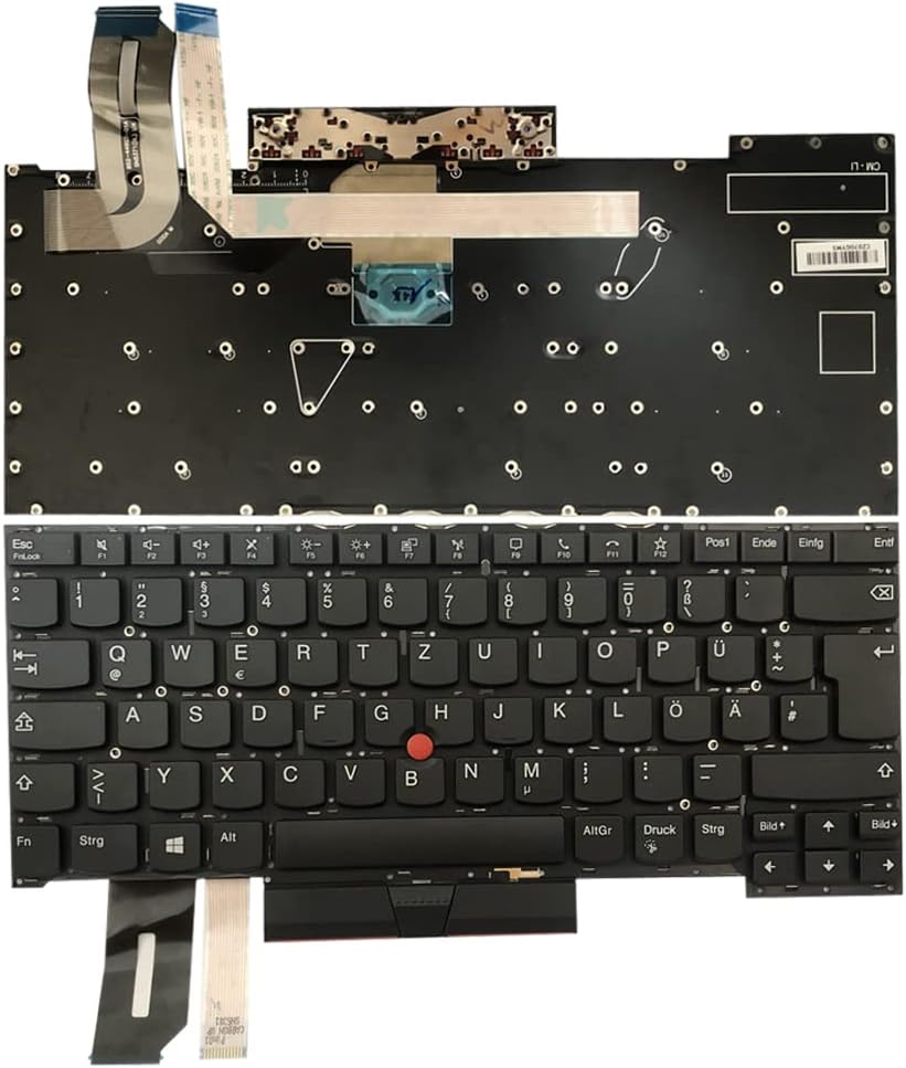 Gintai Ersatztaste Tastatur Deutsch Keyboard QWERTZ Backlit für Lenovo Thinkpad T490s 20NX 20NY, T49