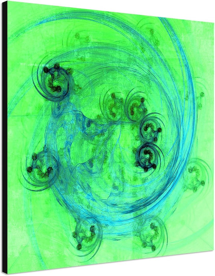 Paul Sinus Art Modernes Wandbild Abstrakt042_60x60cm Abstrakte Kunst Kunstdruck auf Leinwand Zeitlos