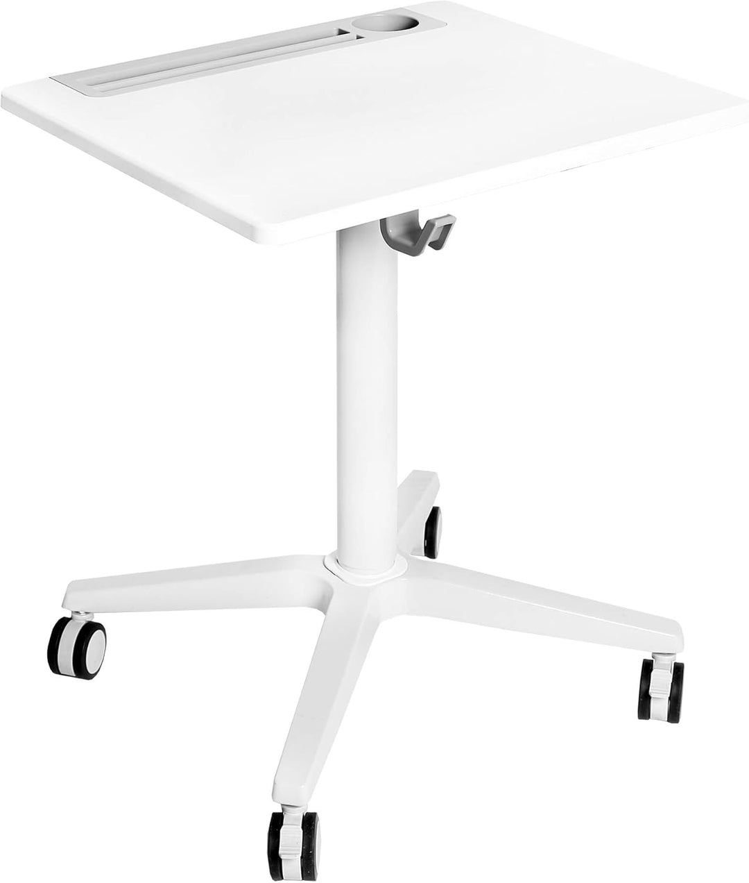 Seville Classics Höhenverstellbarer Tisch, Aluminium, 65 cm x 55 cm x 77.5 bis 115.8 cm (LxBxH) 65 x