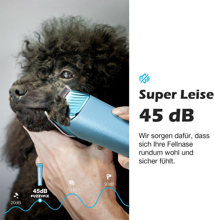 Hundeschermaschine Profi mit Ersatzklinge,5-in-1 Abnehmbare Klinge Schermaschine Hund mit 2 Geschwin