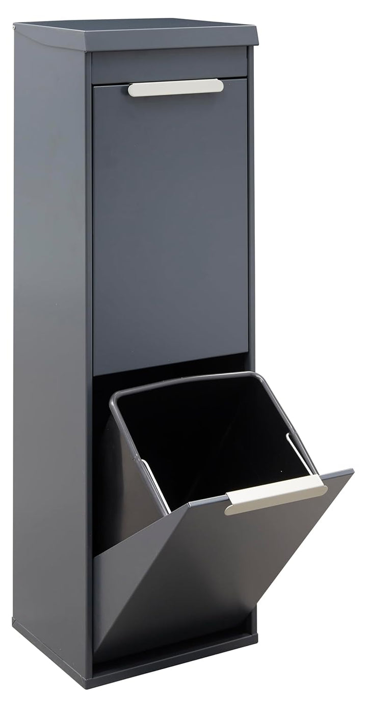 ARREGUI Ecoclas Plus CR224-E Mülltrennsystem aus Stahl mit Aufbewahrungsbox mit Deckel | 2x17L (34L)