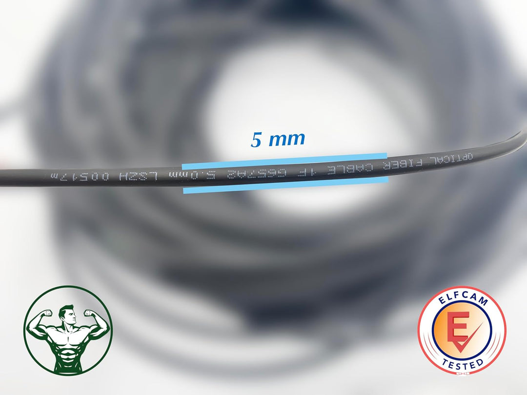 Elfcam – 35m Glasfaserkabel SC/APC auf SC/APC Simplex OS2 9/125μm 5.0mm, Indoor &amp; Outdoor LWL Kabel