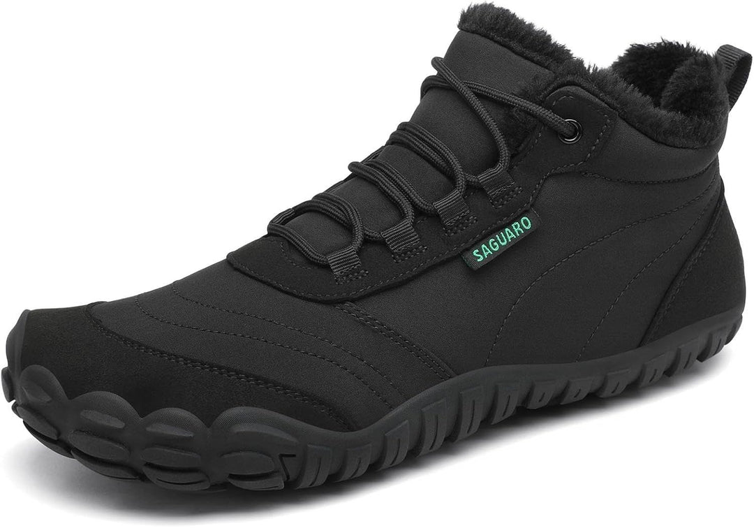 SAGUARO Barfussschuhe Winter Warm Wasserabweisend Gefüttert Winterschuhe für Damen Herren Gr.36-46 3