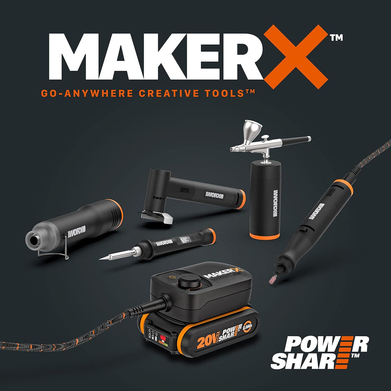 WORX WX739.9 Makerx Drehwerkzeug, 20 V, Blanke Einheit (Hub, Akku, Ladegerät separat erhältlich), Sc