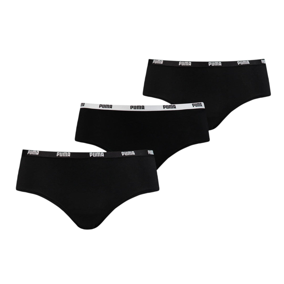 Puma Damen Hipster Unterwäsche (3er Pack) XL Schwarz, XL Schwarz