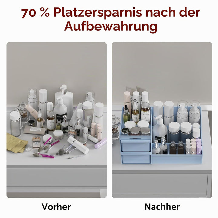Make Up Kosmetik Organizer mit Schubladen, Makeup Organizer Aufbewahrung Kosmetikbox für Waschtische