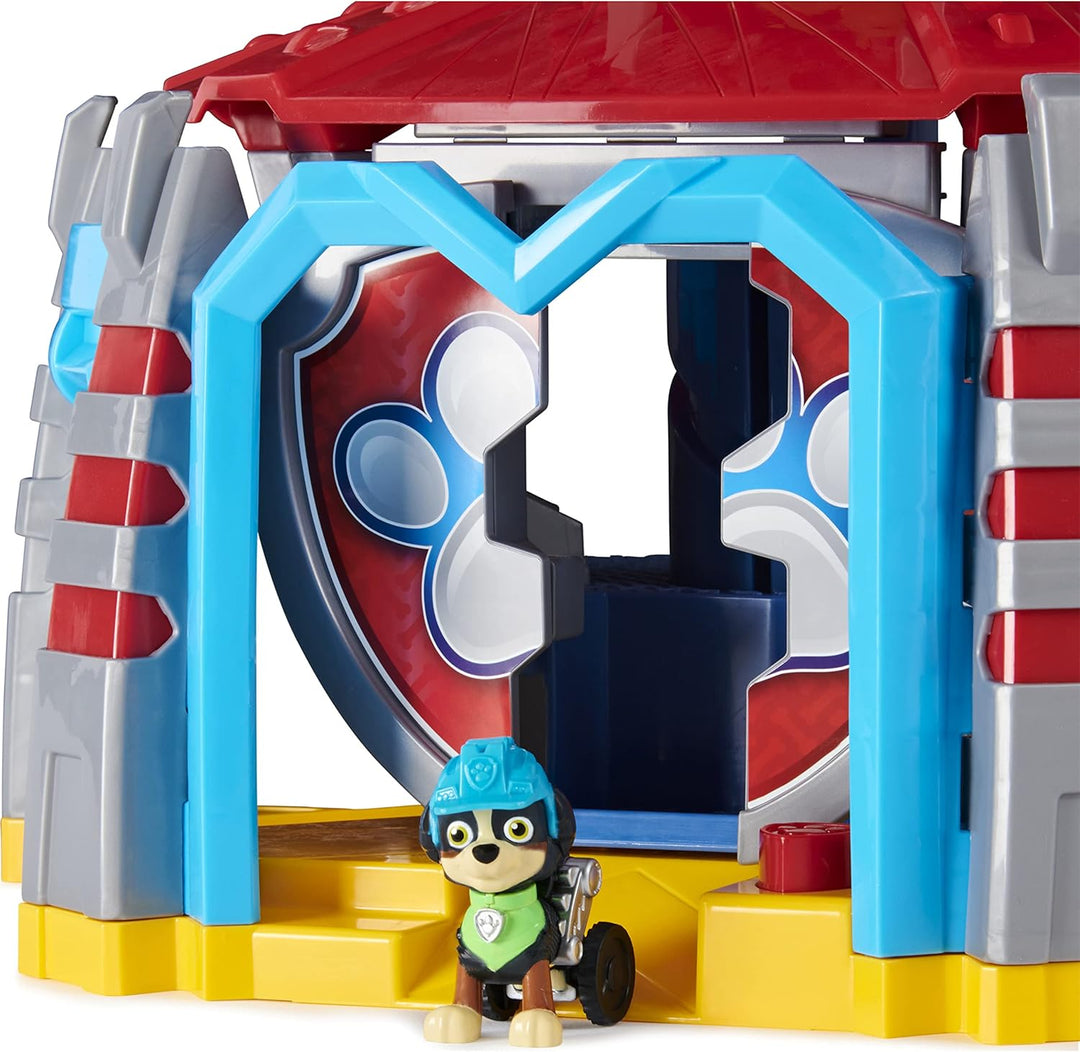 PAW Patrol Dino Rescue Hauptquartier-Spielset mit Geräuschen sowie exklusiver Rex-Figur und Fahrzeug