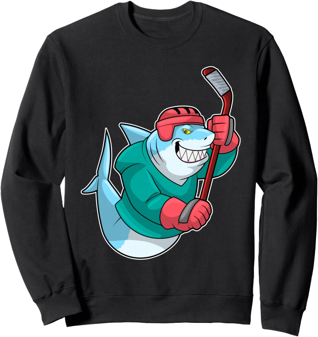 Hai Eishockey Eishockeyschläger Sport Sweatshirt