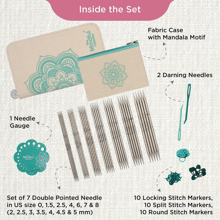 KnitPro K36331 Nadel-Set, Edelstahl, Blau & Ecru, One Size One Size Blau & Ecru, One Size Blau & Ecr