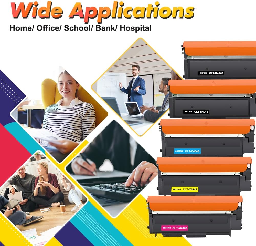 5er-Pack Kompatibel CLT-P404C P404C CLT-K404S Multipack Schwarz Toner für Samsung C480W Xpress SL C4