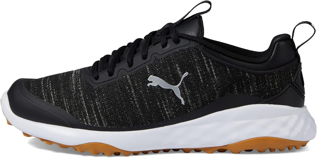 PUMA Herren Fusion Pro Extra Wide Golfschuhe 39.5 EU Weit Schwarz Silber, 39.5 EU Weit Schwarz Silbe