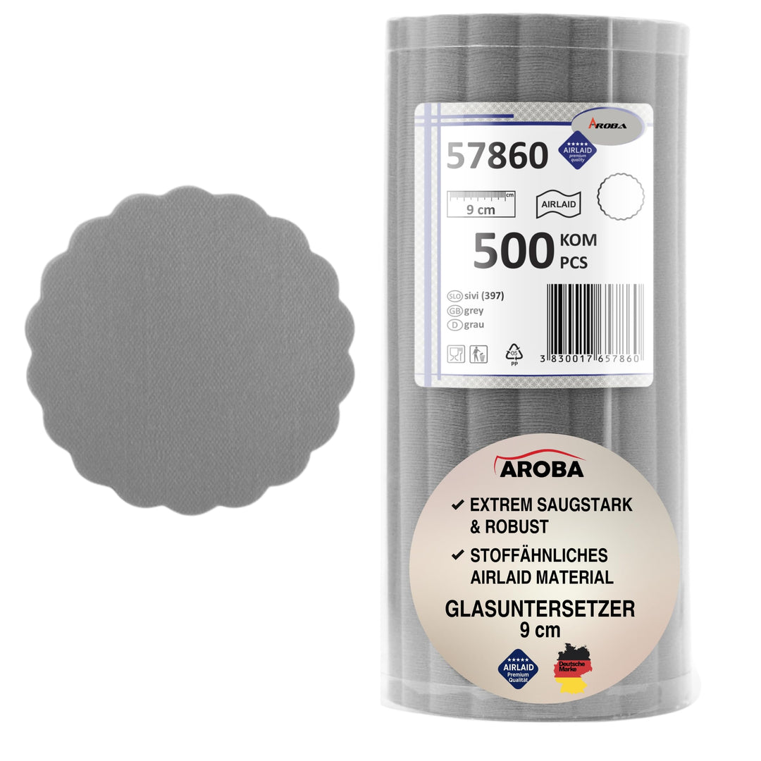 1000 Airlaid Glasuntersetzer rund für Gläser 9cm Durchmesser Stoffähnlich | Untersetzer Getränkeunte