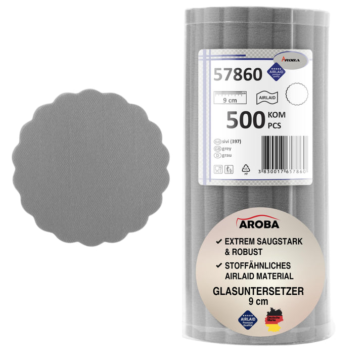 1000 Airlaid Glasuntersetzer rund für Gläser 9cm Durchmesser Stoffähnlich | Untersetzer Getränkeunte