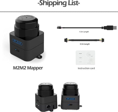 Slamtec RPLIDAR M2M2 360-Grad-2D-Mapping-Lidar Scanner 40 Meter Scanradius LIDAR-Sensor mit stummges