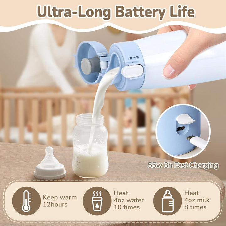 BEBOAN Tragbarer Flaschenwärmer Baby für unterwegs 12 Unzen grosse Kapazität, USB-C mit 55W Ladegerä