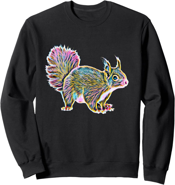 Eichhörnchen Motiv buntes Design Nagetiere Streifenhörnchen Sweatshirt