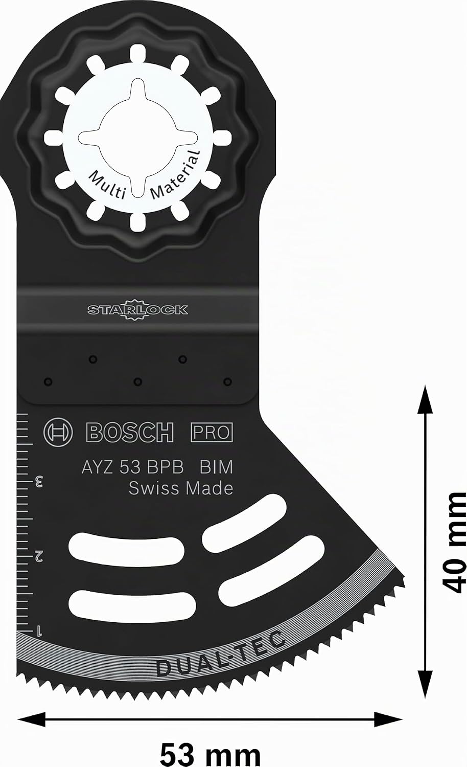 Bosch 1x PRO Multi Material AYZ 53 BPB Blatt für Multifunktionswerkzeuge (für Gipskartonplatte, Holz
