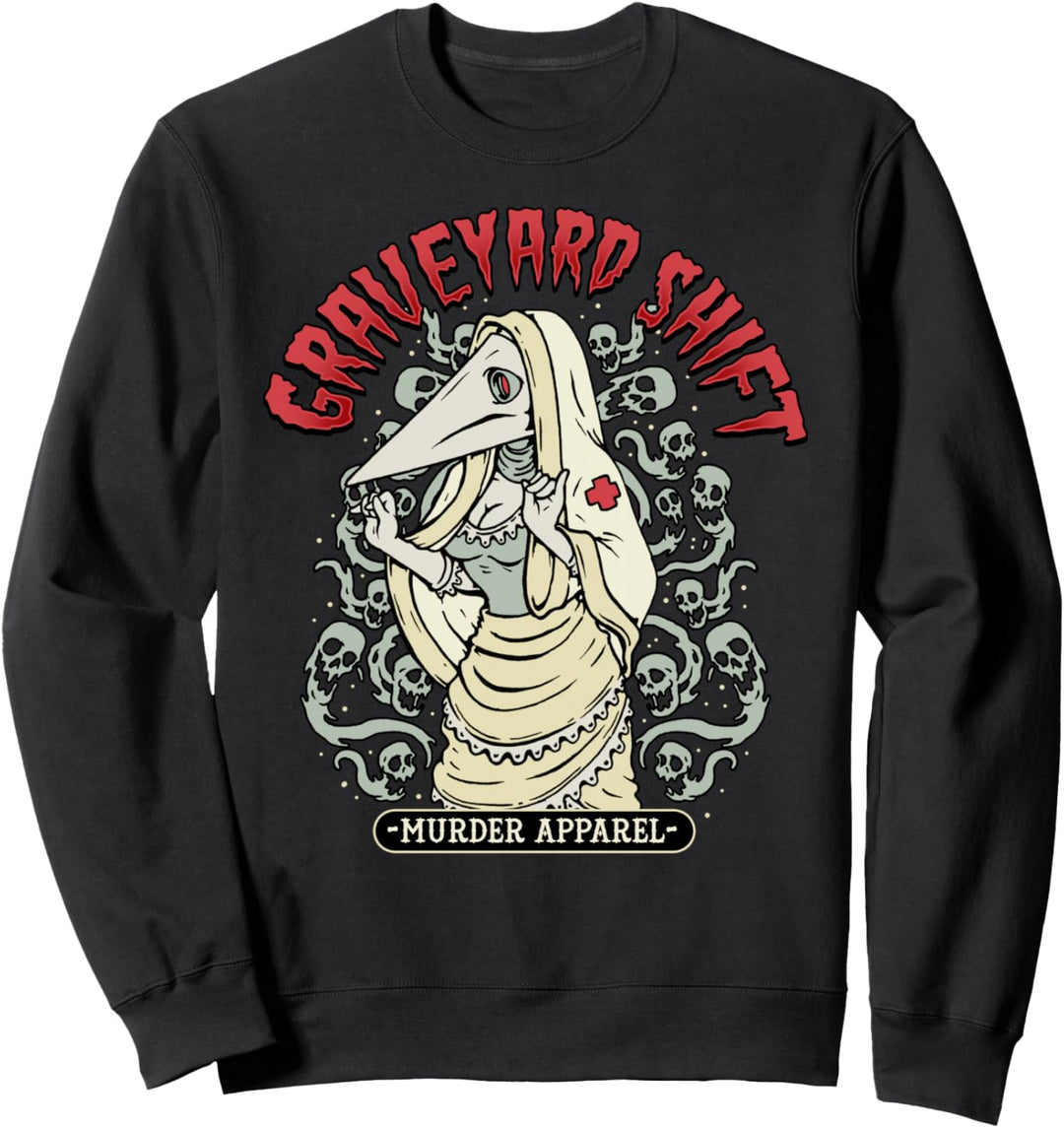 Plague Nurse Graveyard Shift Horror Sweatshirt