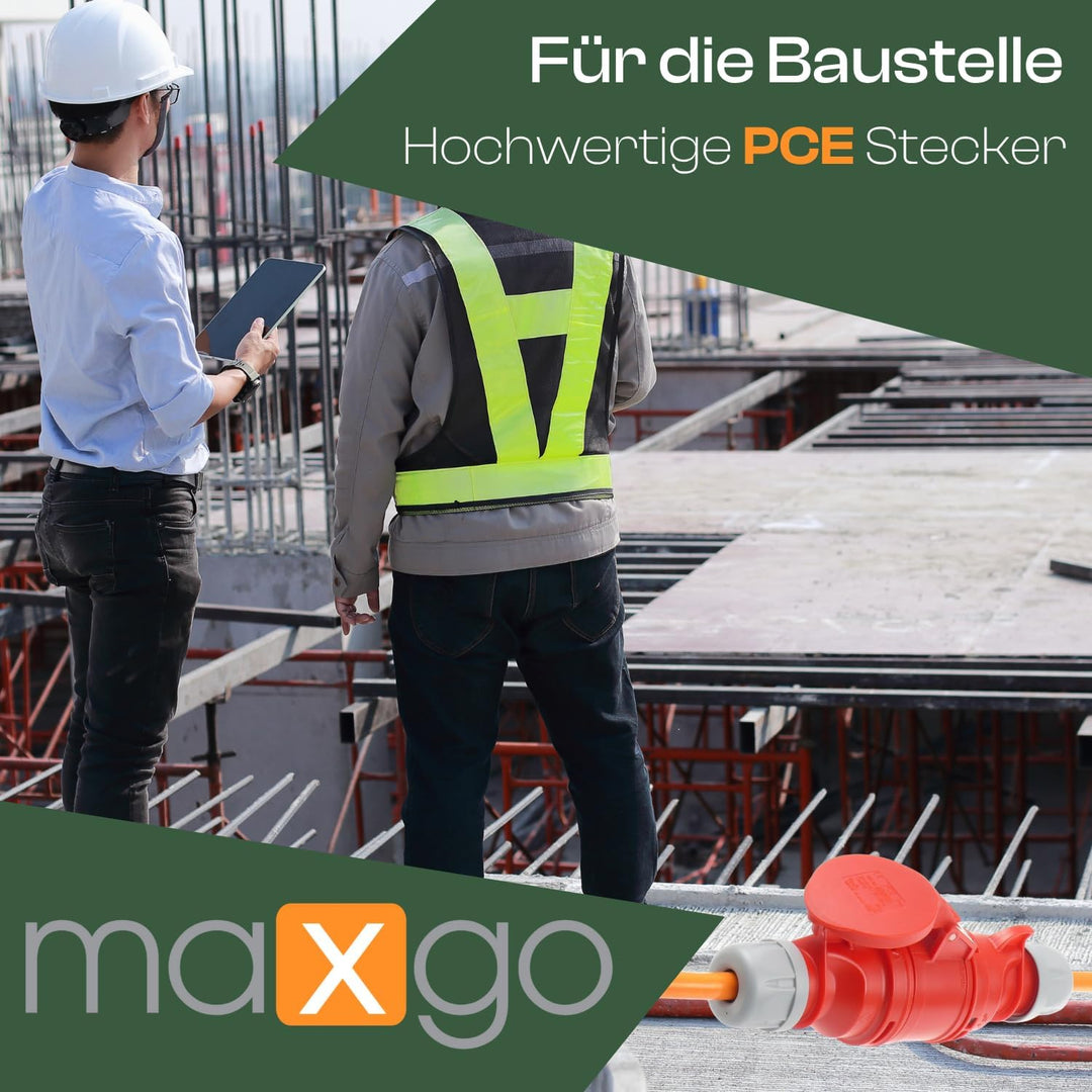 netbote24 CEE Starkstromkabel Verlängerungskabel 16A 400V Pur-Leitung H07BQ-F 5g2,5 Aussen 30m, 30m