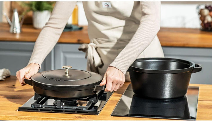 STAUB La Cocotte Kochtopfset, 2-tlg rund Gusseisen Schwarz Kochtopf Topf