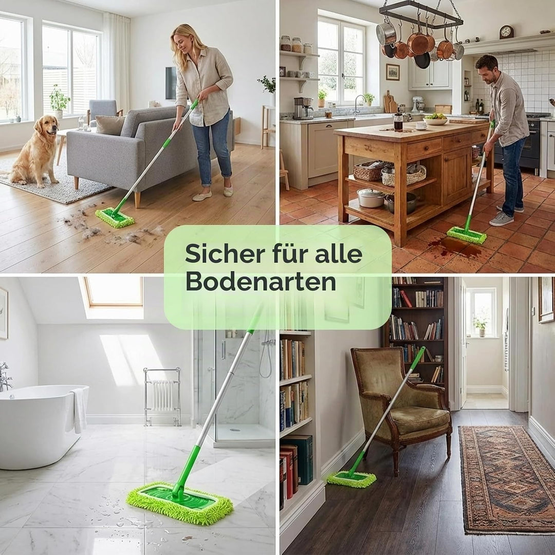 6 Stück für Swiffer Bodentücher Tücher Mikrofaser Set 25,4x11,5cm Wiederverwendbar für Swiffer Sweep