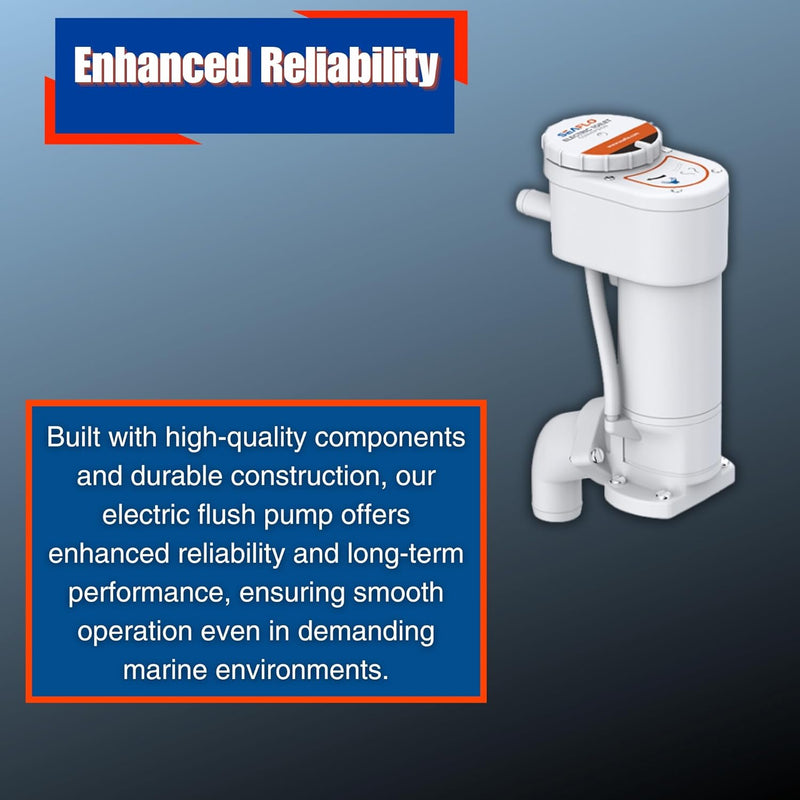 Seaflo Manuell auf elektrische Marine WC-Umrüstsatz, Weiss, SFMTP1-02 12 V, 12 V