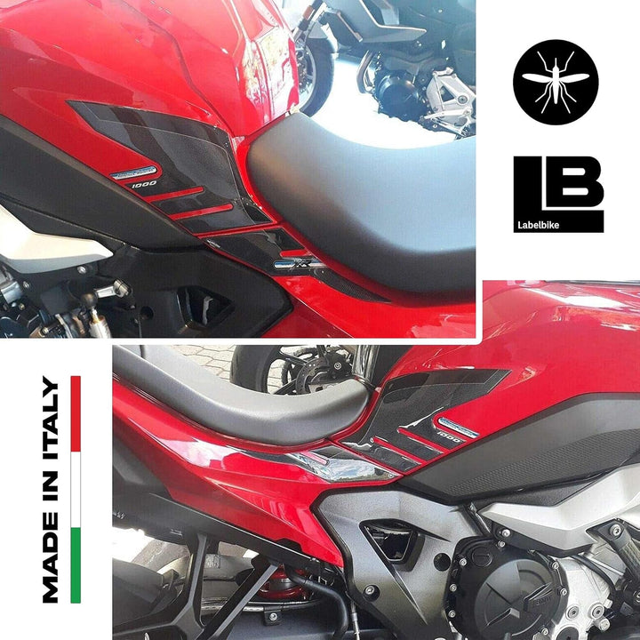labelbike - 2 3D Harz Aufkleber Seitenschutz und Dekorationen für Motorrad Tank, kompatibel mit BMW
