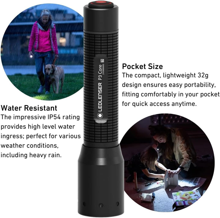 Ledlenser P3 Core | 2021 | LED Taschenlampe | Advanced Focus System | 90 Lumen | Bis zu 6 Std. Laufz