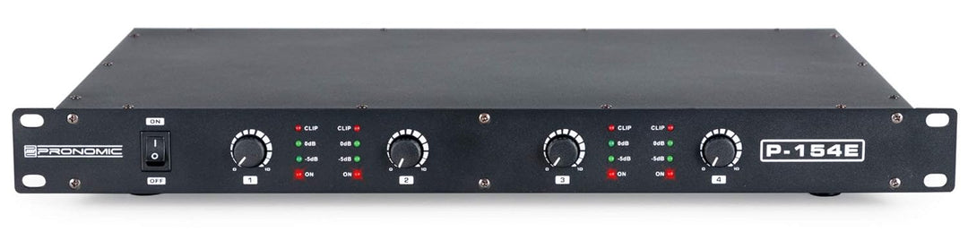 Pronomic P-154E MKII Endstufe - 4-Kanal Endstufe - Leistung RMS/4 Ohm: 4x 150 Watt - Besonders geeig