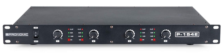 Pronomic P-154E MKII Endstufe - 4-Kanal Endstufe - Leistung RMS/4 Ohm: 4x 150 Watt - Besonders geeig