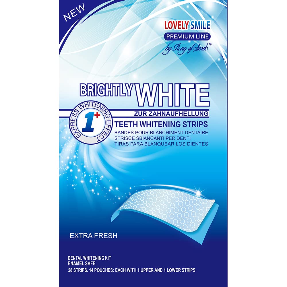 28 LOVELY SMILE Premium Line Teeth Whitening Strips - Zahnaufhellung ohne Zahnempfindlichkeit, Perox