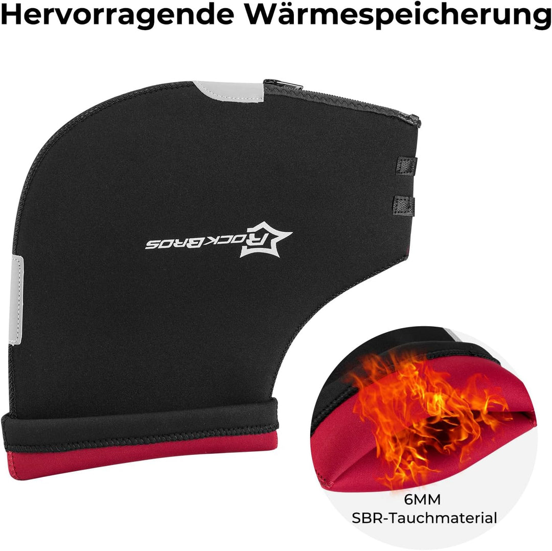 ROCKBROS Lenkerstulpen Lenker Handschuhe für Fahrrad Motorrad Roller Scooter Gefüttert Winddicht Was