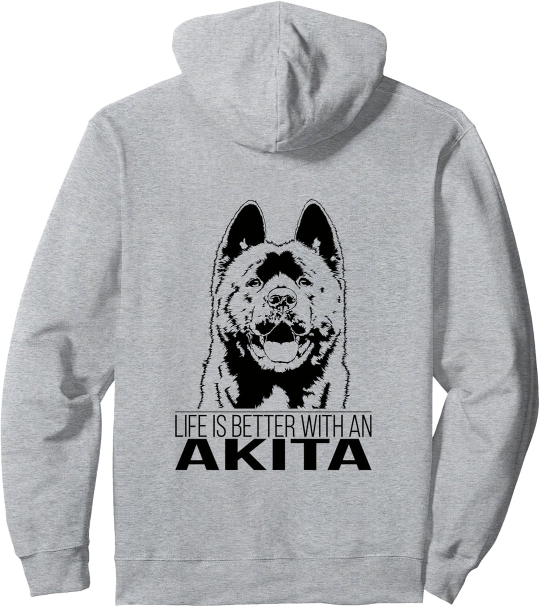 American Akita life is better Spruch Hunde Hundespruch Pullover Hoodie