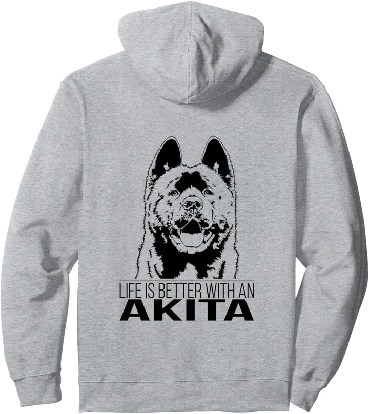 American Akita life is better Spruch Hunde Hundespruch Pullover Hoodie