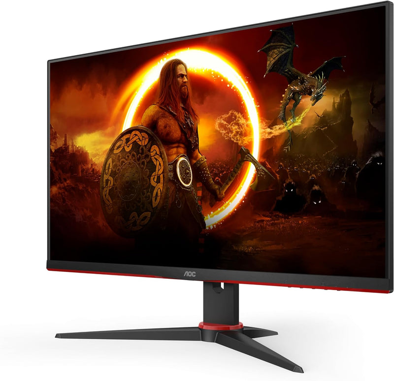 AOC Gaming 24G2SPAE - 24 Zoll FHD Monitor, 165 Hz, 1 ms MPRT, FreeSync, G-Sync Compatible, Lautsprec